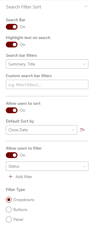 searchfiltersort